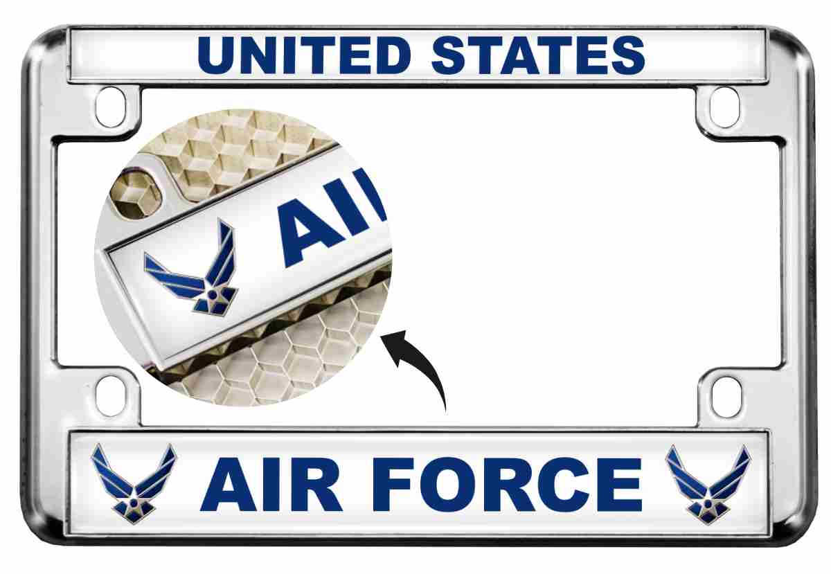 U.S. Air Force - Motorcycle Metal License Plate Frame
